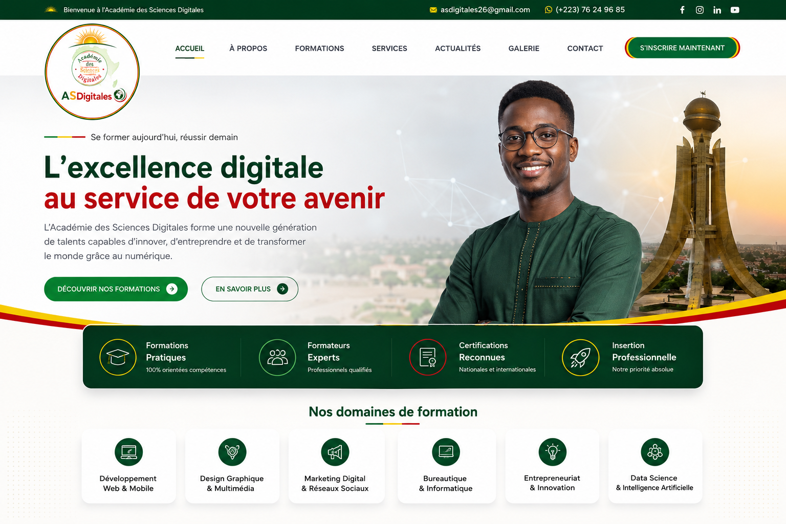 Illustration de l'excellence digitale de l'Académie des Sciences Digitales